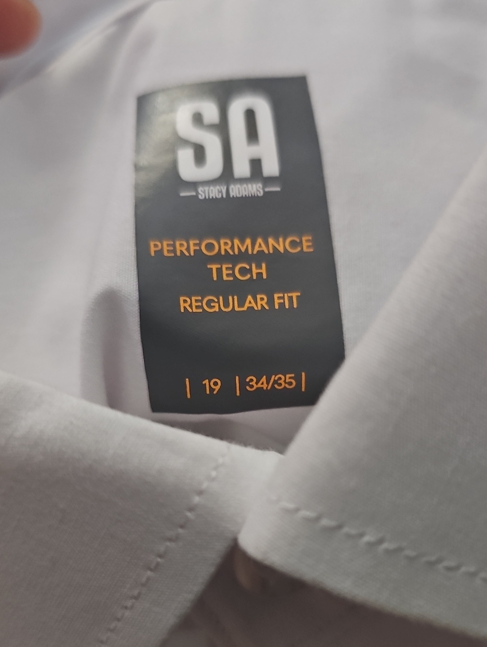 Stacy Adams White Performance Tech Shirt with Black Label